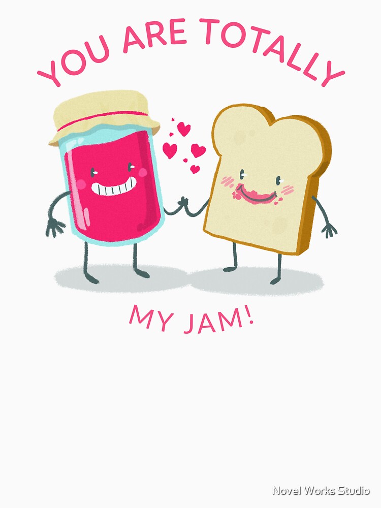 You Are Totally My Jam – Cute Bread & Jam Pun Sticker by Novel Works Studio