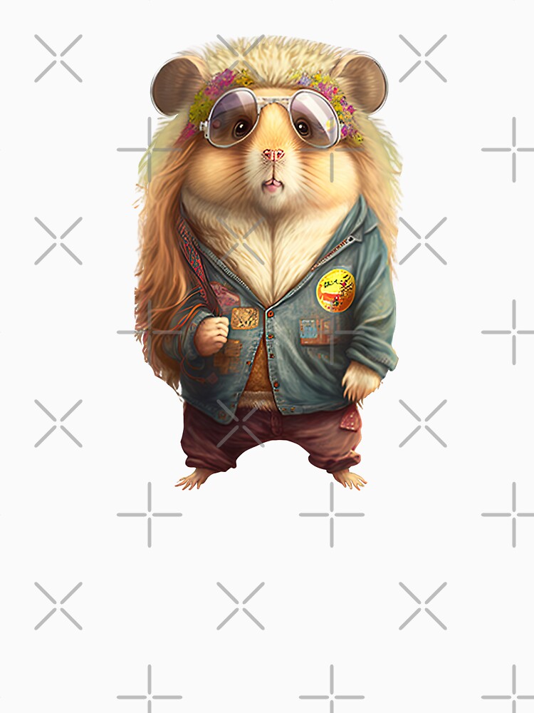 Funny hippie hamster by AnimalArtPhotos