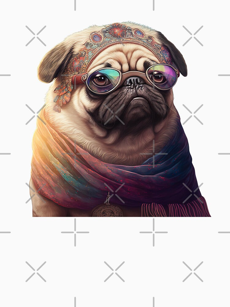 Hippie pug by AnimalArtPhotos
