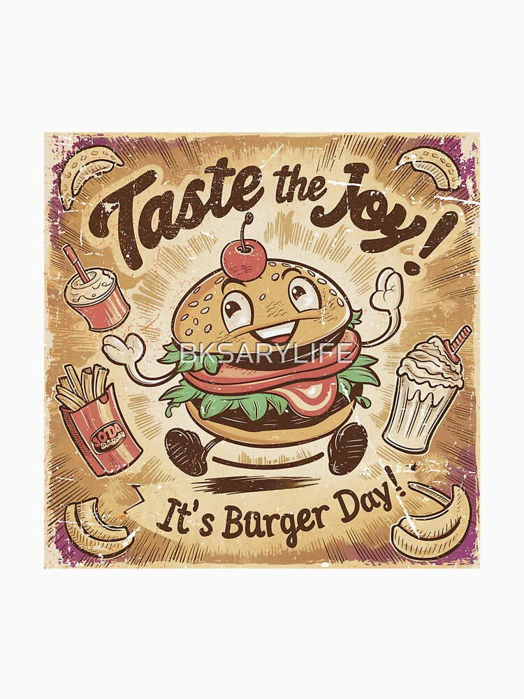 taste the joy burger day art by BKSARYLIFE