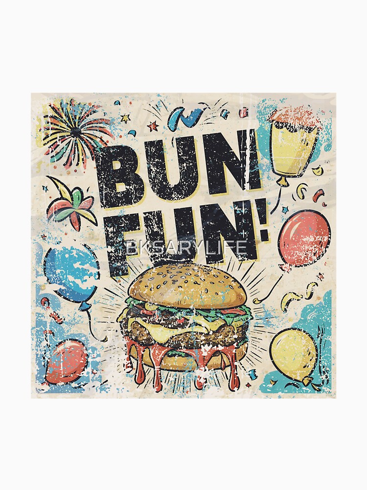 vintage style burger day art with text by BKSARYLIFE