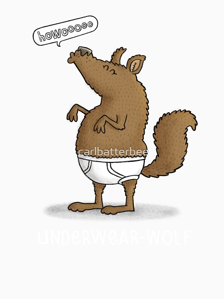 Underwear Wolf by carlbatterbee