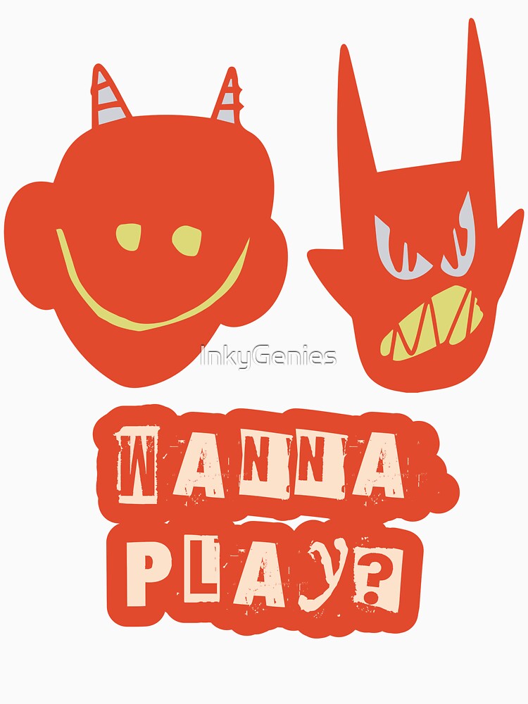 Wanna Play? Funny Demons dark humour Halloween Gift by InkyGenies