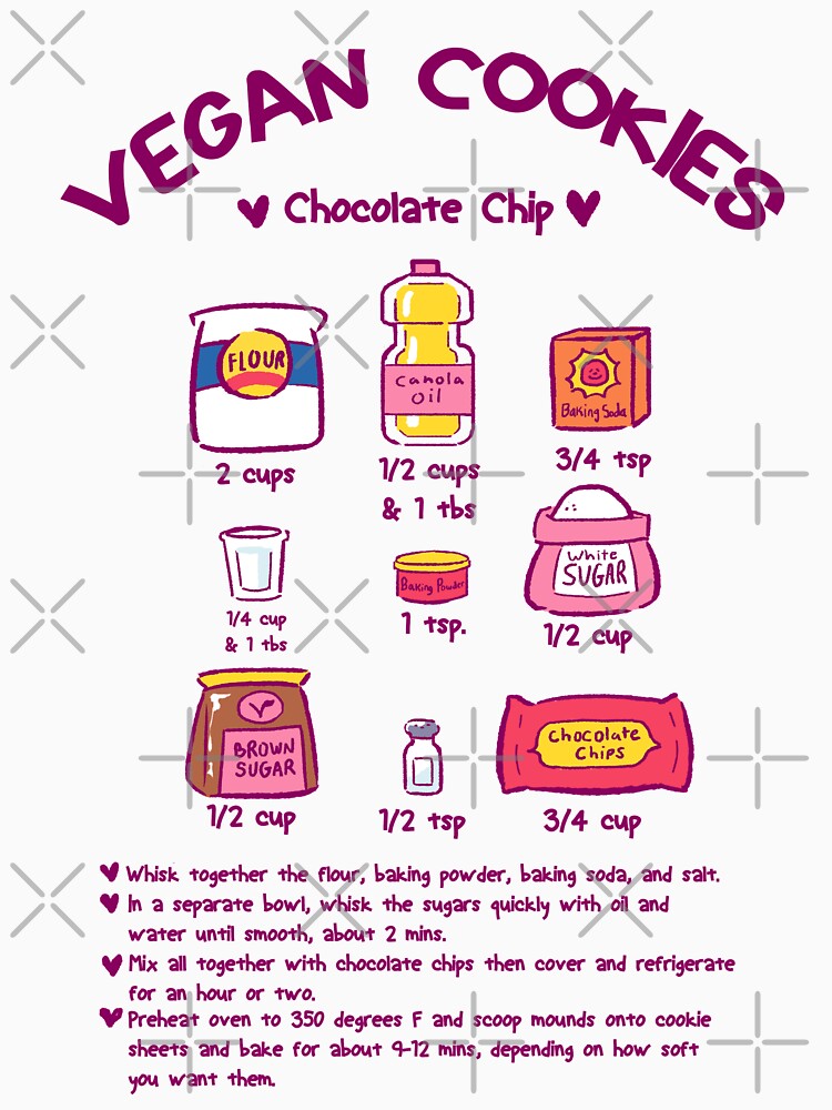 Vegan Cookie Recipe Shirt by CaseAndEm