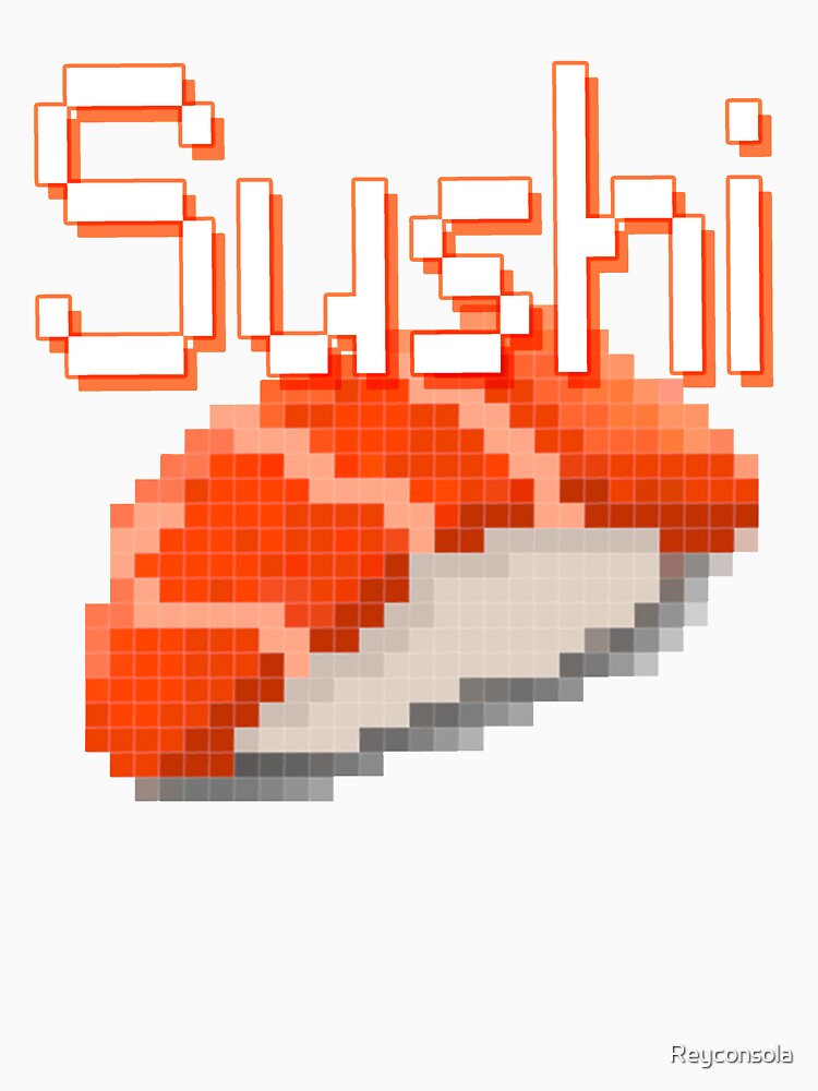 Sushi pixel w/ letter by Reyconsola
