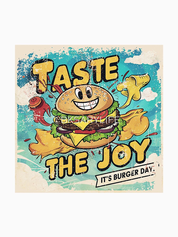 taste the joy burger day art with cartoon effects by BKSARYLIFE