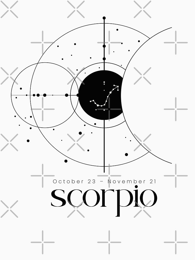 Minimalist Scorpio Zodiac Sign Constellation Astrology Aesthetic Simple by VermintStudio