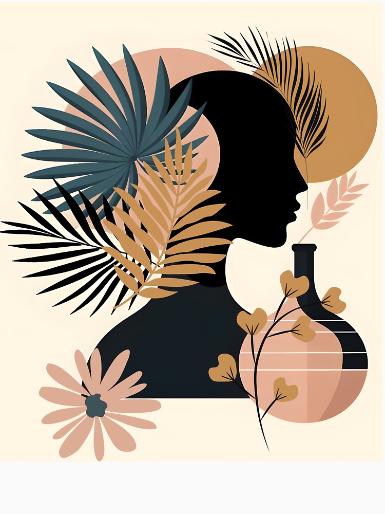 Boho Aesthetic Boho Plant Geometric by MarcelooArt