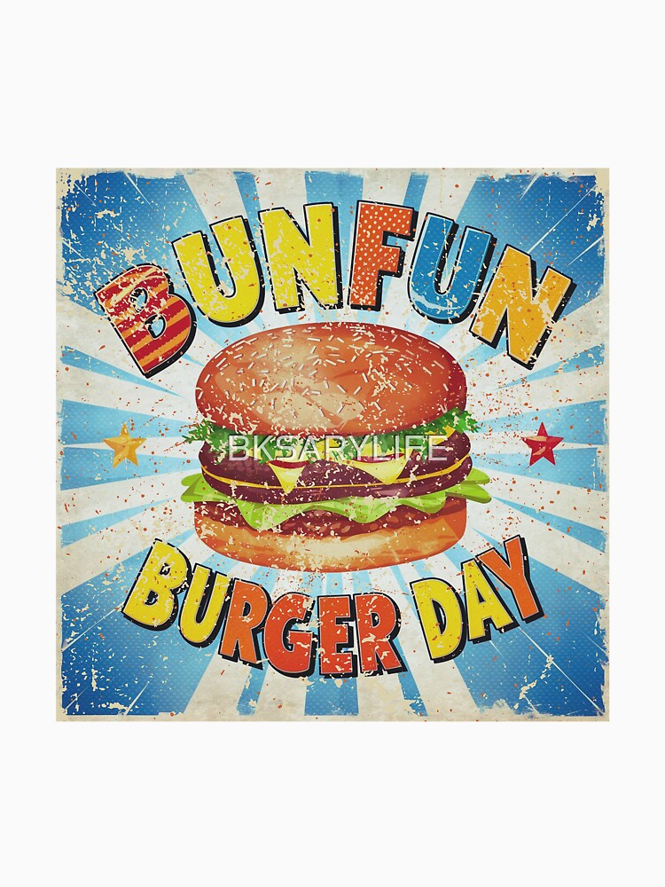 colorful burger day art with classic vibe by BKSARYLIFE