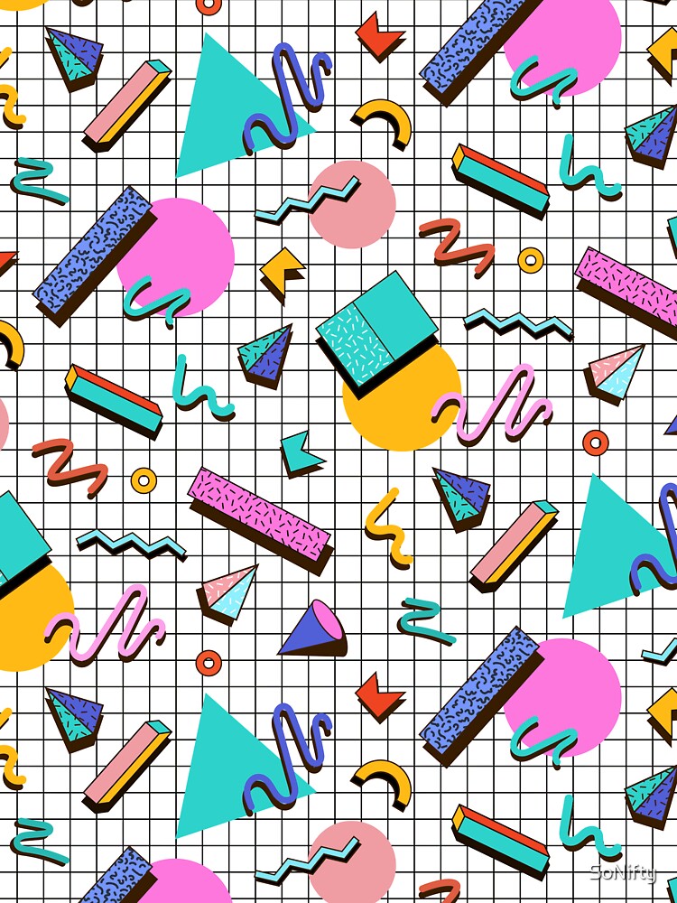 Funky 80s eighties Memphis Pattern Design by SoNifty