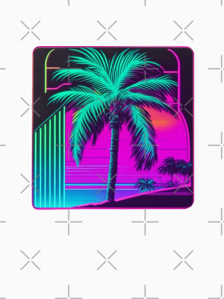 80s Neon Palm Beach by reggaeartgifts