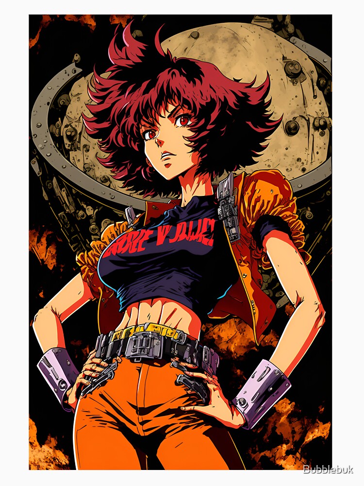 Anime Hot Girl in Futuristic outfit 90s style by Bubblebuk