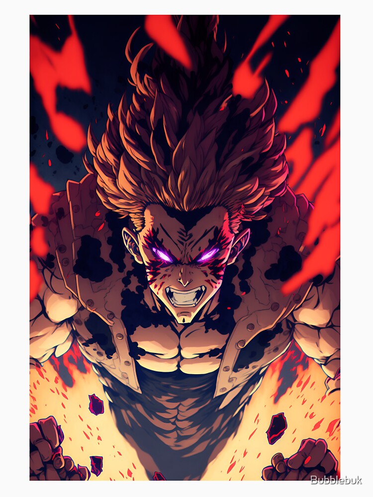 Anime Demon hero Ascending from Hell by Bubblebuk
