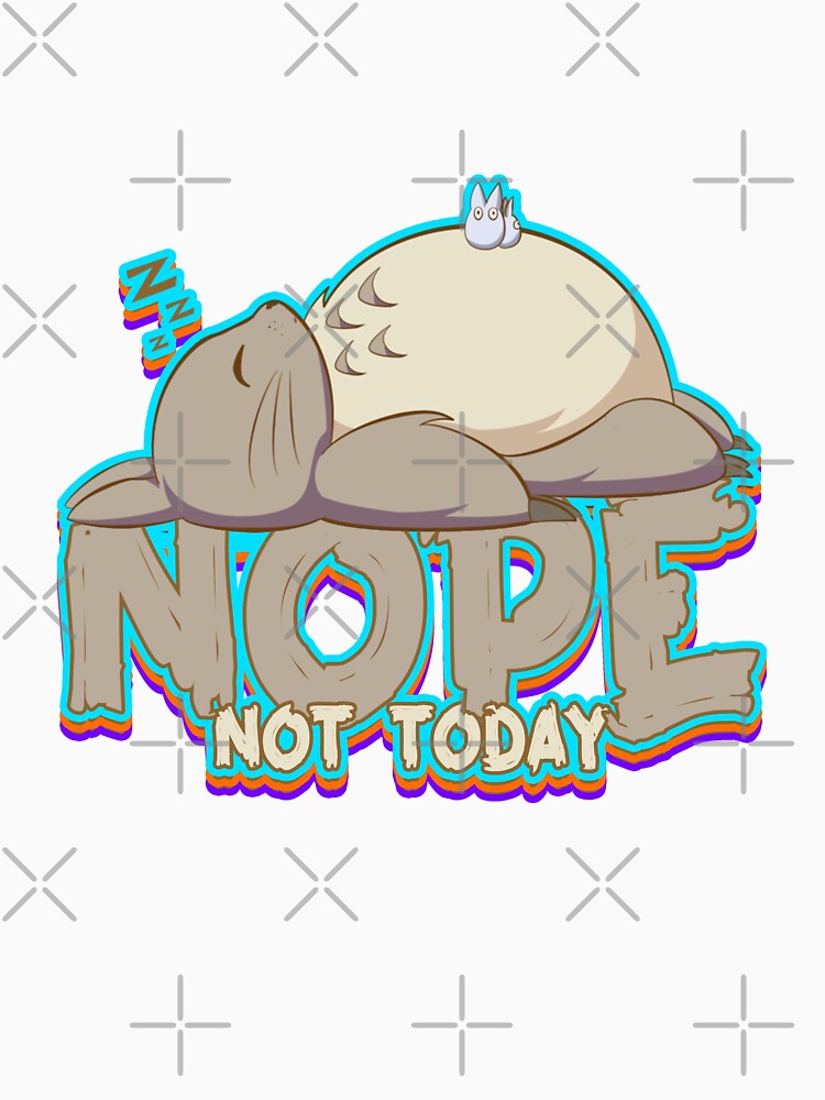 Nope Not today - lazy rabbit - funny animal by Etr-Design