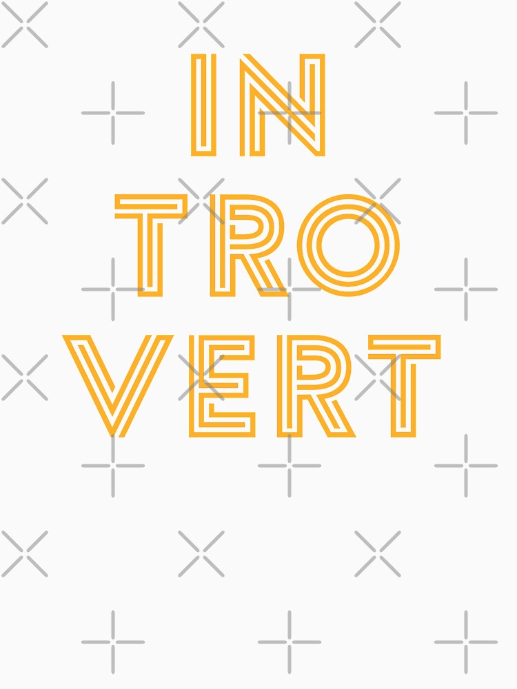 Introvert - Yellow Print by teeworthy