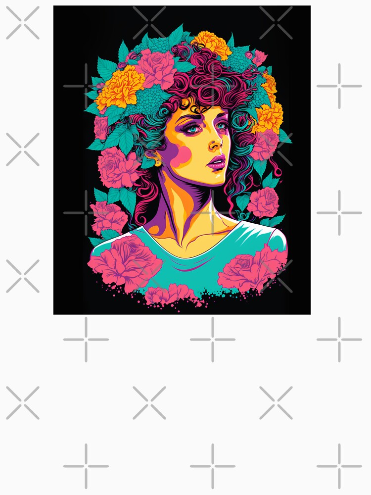 Girl and Flower Pop Art: Add a Modern Twist to Your Wall Décor #MODEL 8 by Thewallart