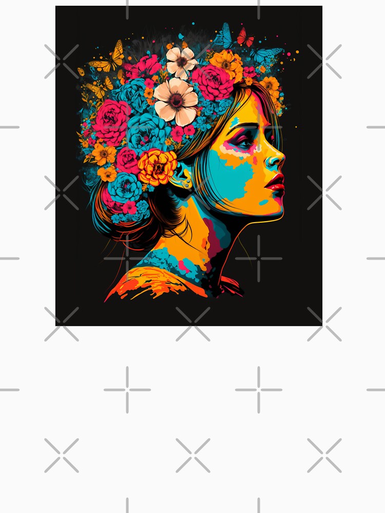 Girl and Flower Pop Art: Add a Modern Twist to Your Wall Décor #MODEL 5 by Thewallart