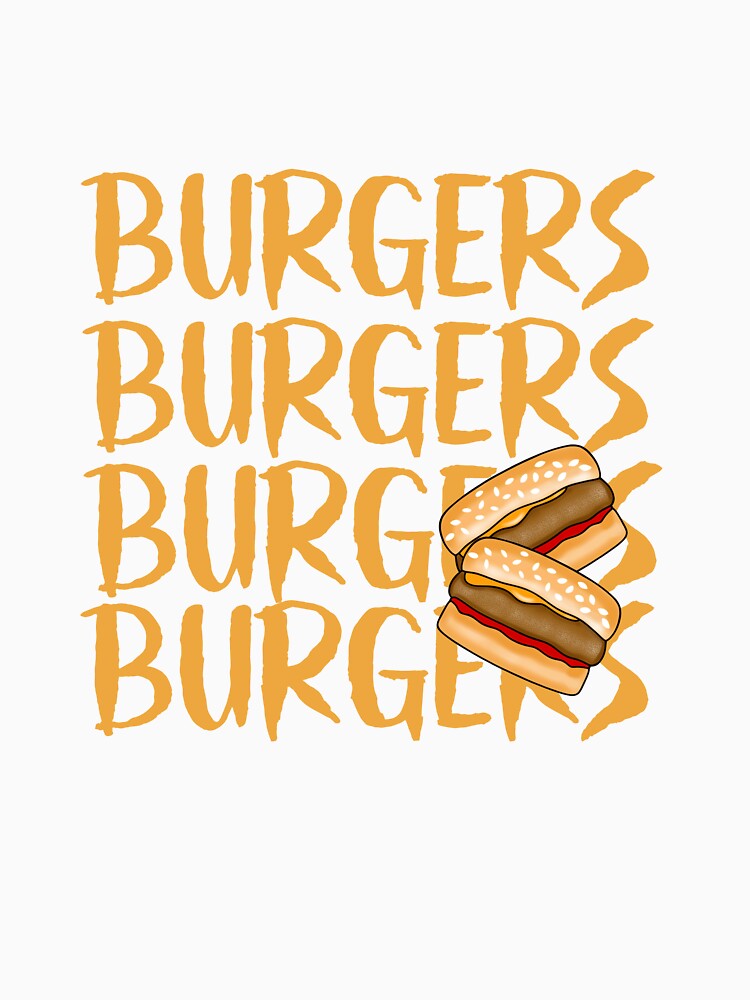 Cheeseburger Typography Burger Lover by Sartoris Art