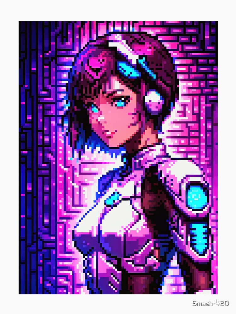 Pixel Art Portrait Cyberpunk Girl 16 Bit by Smash-420