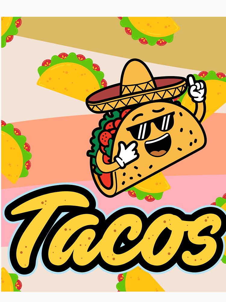 Cute Tacos with Cowboy hat and pretty Sunglasses by YuvikaYuvaan5