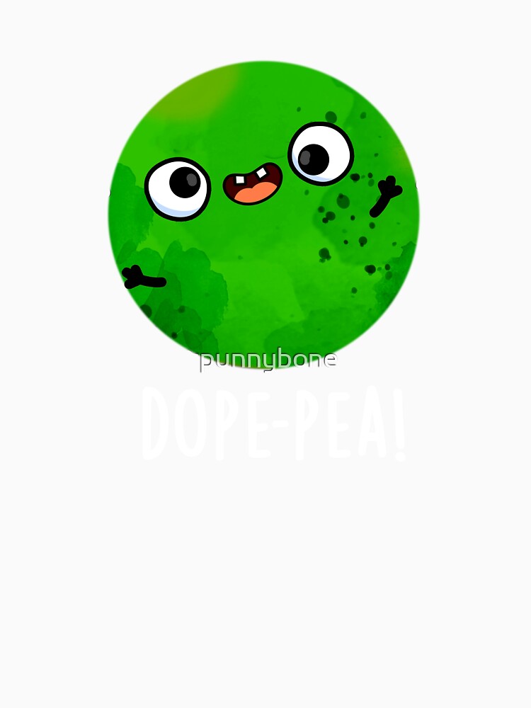 Dope-pea Funny Dopey Pea Pun (Dark BG) by punnybone