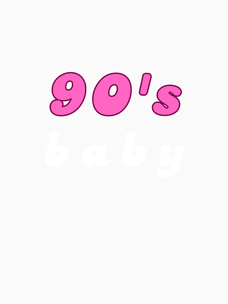 90'S BABY Vintage Millennial Retro Cute White Pink by FankyPanky