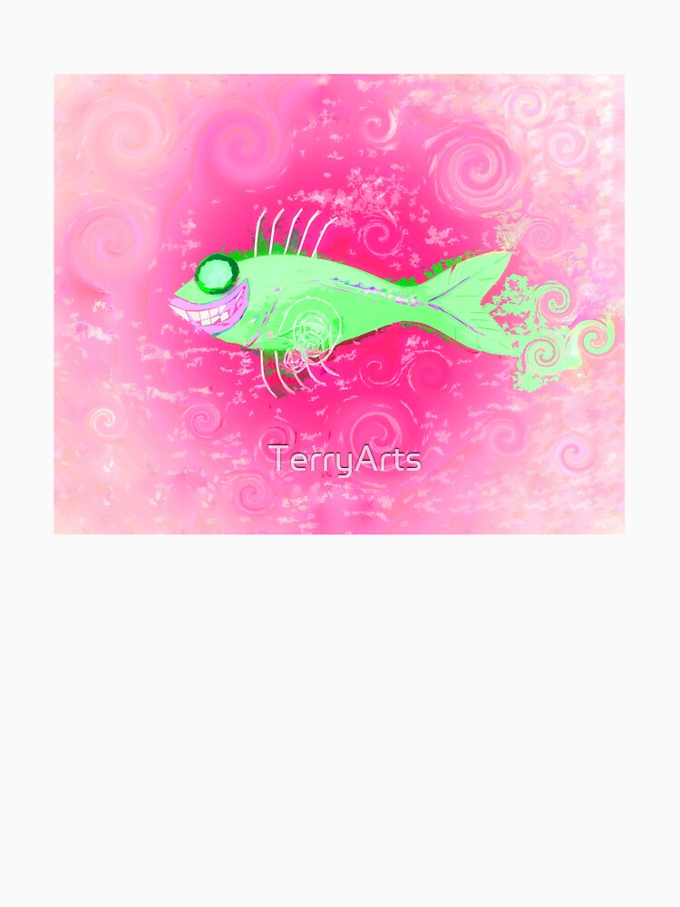 Bohemian Fish Groovy Hippie Vibes Coastal Boho Style Art or Décor 2 of 2 by Beachy