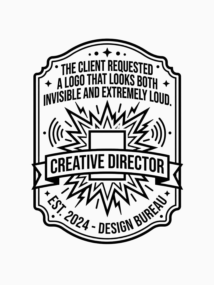 Creative Director Design Bureau The Client Requested A Logo That Looks Both Invisible And Extremely Loud by moneybunny5