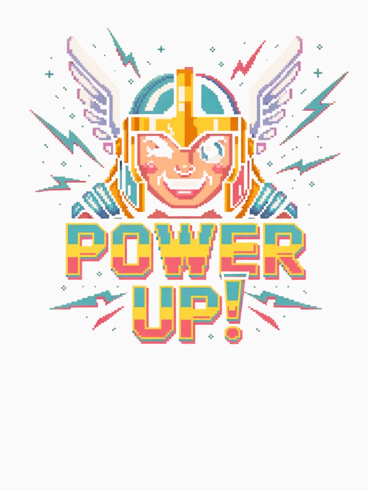 Thor God Of Thunder Power Up 8bit Graphic Pixel Retro Arcade by 8bit Revival Shop