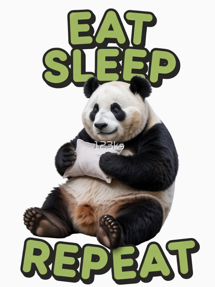 Lazy Panda - Eat Sleep Repeat by 123ks