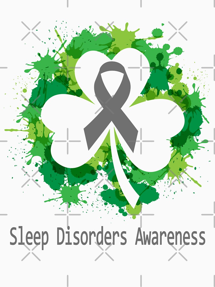 Sleep Disorders Awareness Clover Ribbon Happy Patricks Day Support Sleep Disorders Warrior Gifts by Tammyilaria