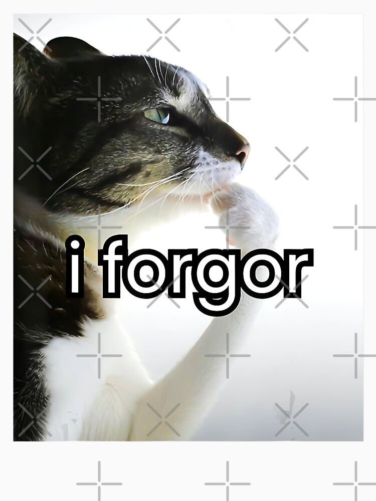 Funny Silly Cat Meme I Forgor Cringe Brainrot Meme by Damcoc