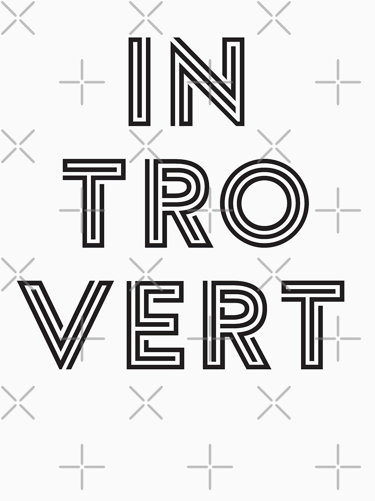 Introvert - Black Print by teeworthy