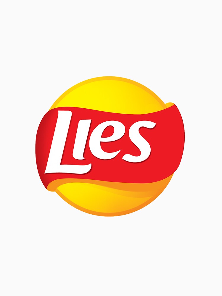 lies lays chips funny logo brand by Noshiworld
