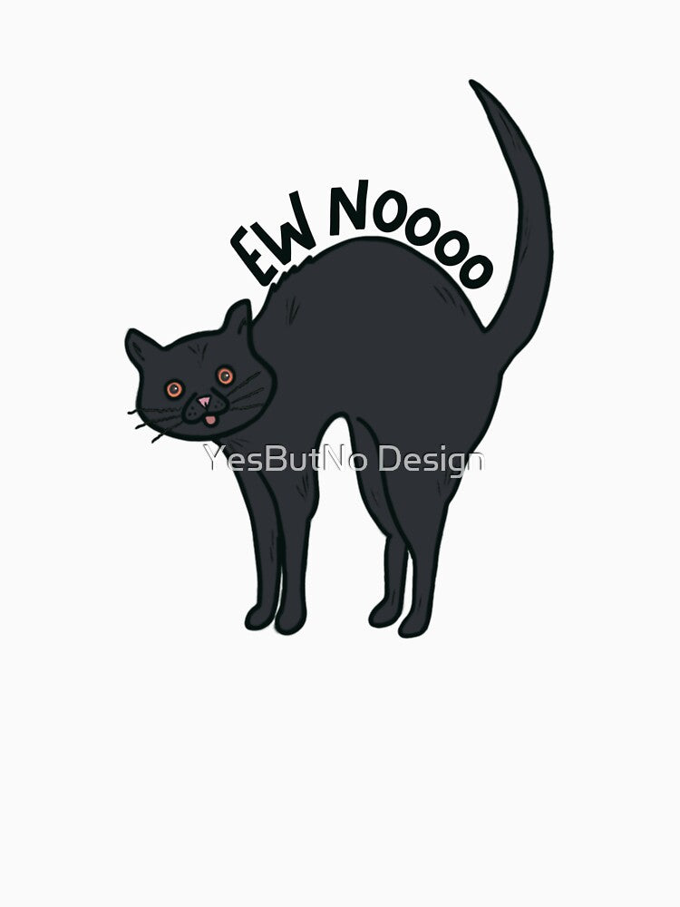 Ew Noooo Scared Cat Sticker by YesButNo Design