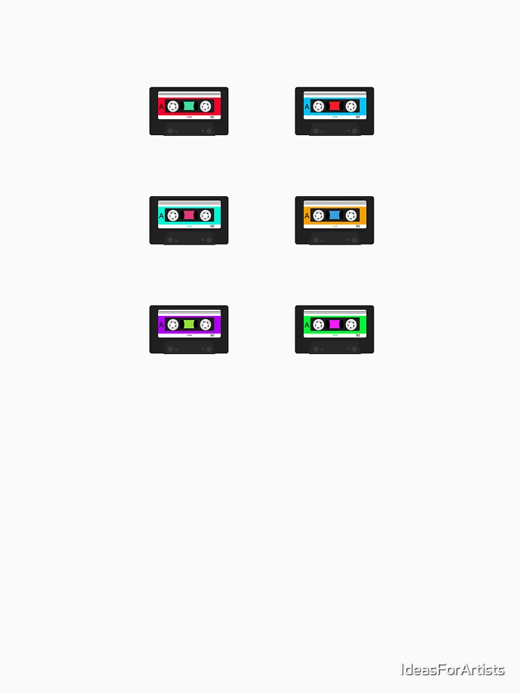 1980s tapes sticker pack set of 6 eighties cassettes by Inspirationmotivation