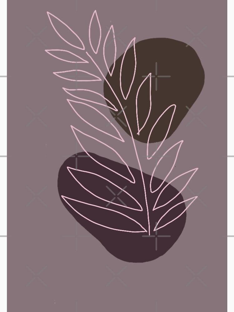abstract minimal bohemian floral illustration by tudoo