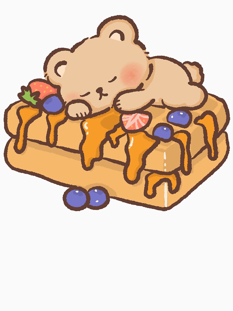 Sleeping Bear on Waffle Illustration by NadirJArt