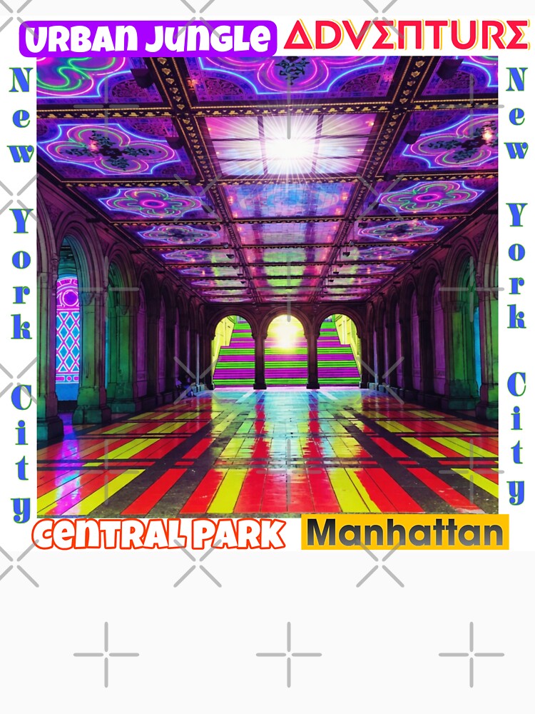 Neon Psychedelic Pop Art Central Park Manhattan by bewitchedcuties