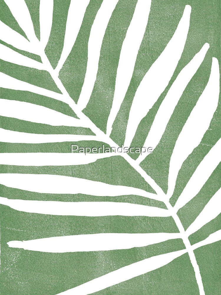 Palm leaf pastel green by Paperlandscape
