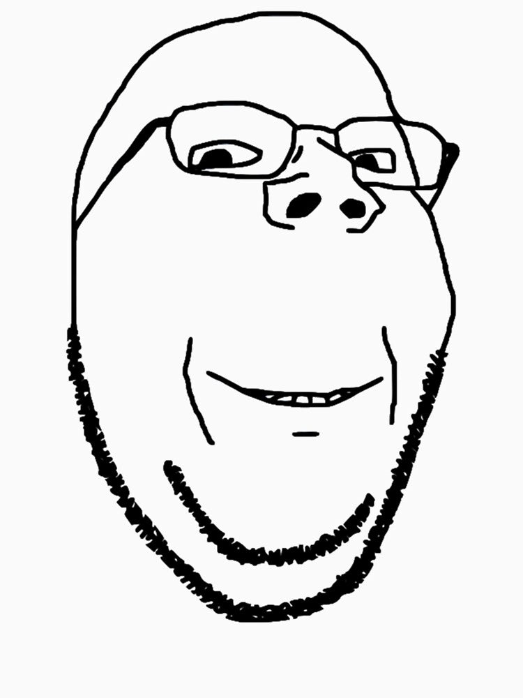 Smiling Wholesome Wojak  Soyjak by FallOakland
