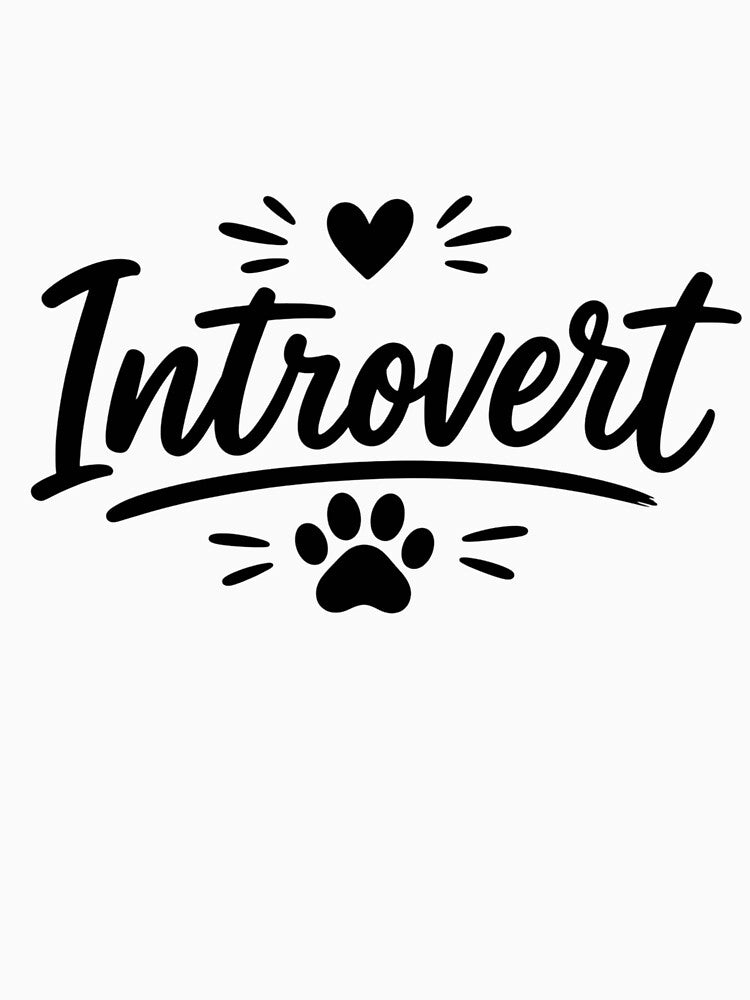 Introvert Dog Lover Minimalist Design Funny Anti Social Dog Quote Cute Pet Lover Gift by InjeyArt