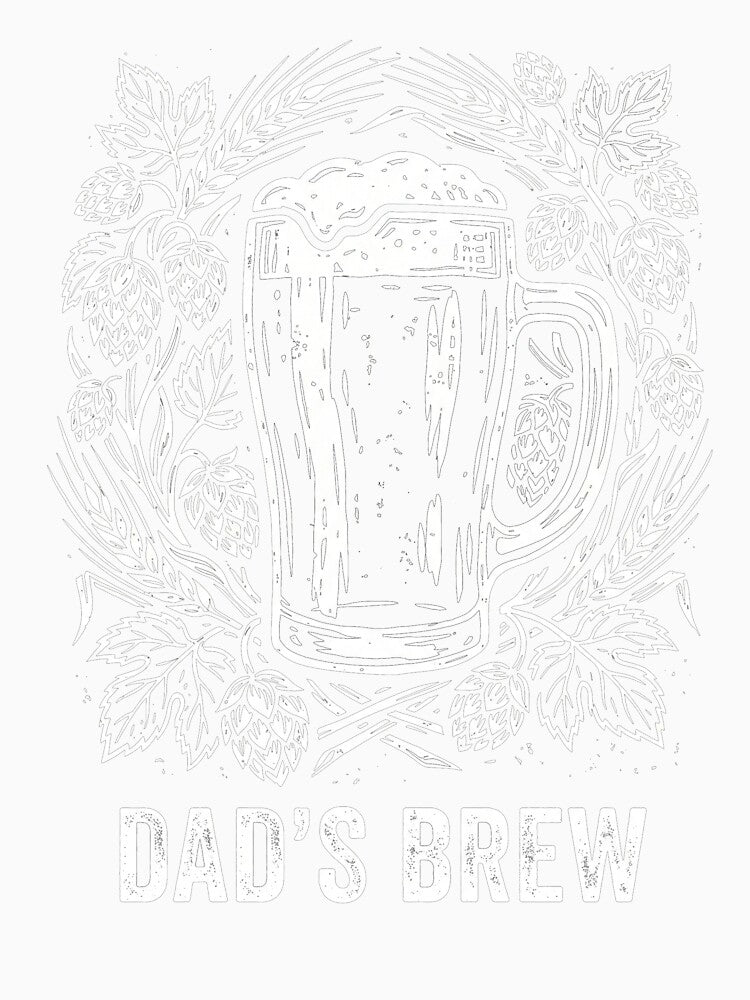 Vintage Linocut Dad's Brew Craft Beer by TeNovaStudio