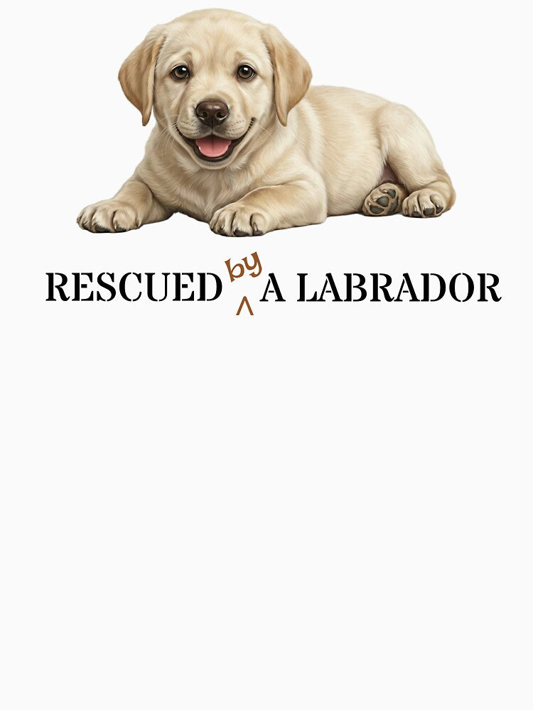 Yellow Labrador Puppy Owner Gift: Rescued (by) a Labrador by MFOriginals