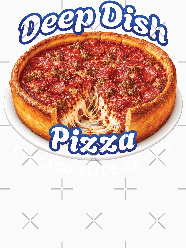 Chicago Deep Dish Pizza - Funny Pizza Lover Food Pun Design by merchxwear
