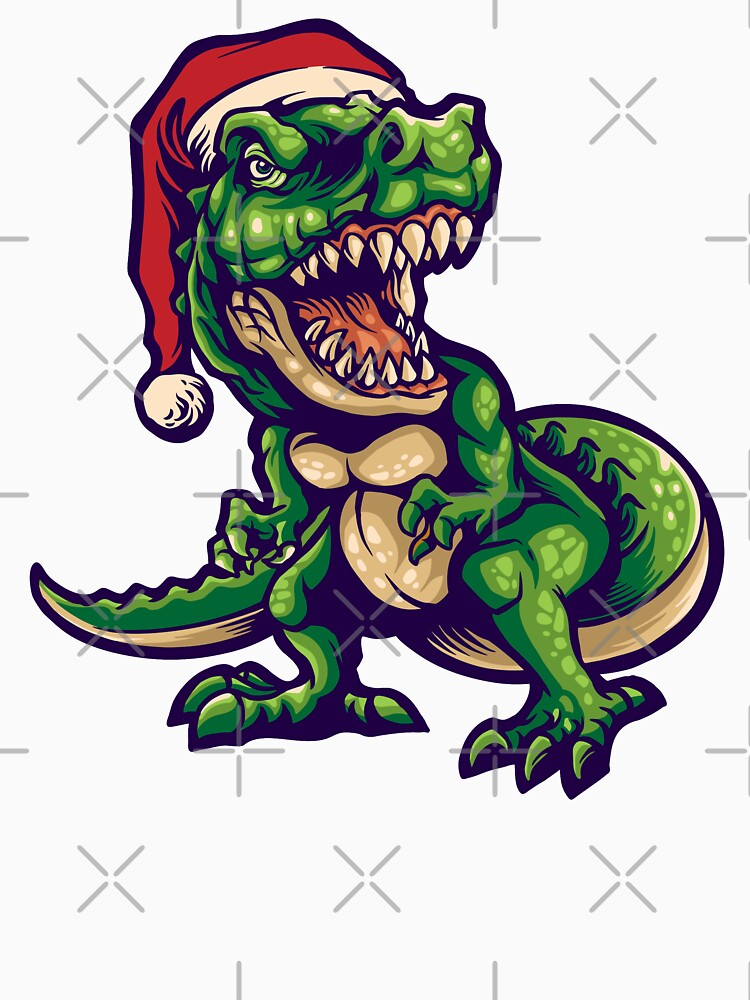 dinosaur christmas pun green by Gloria312