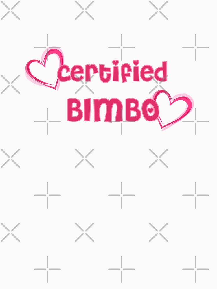 certified bimbo Y2k pink hearts design by stickersxbecca