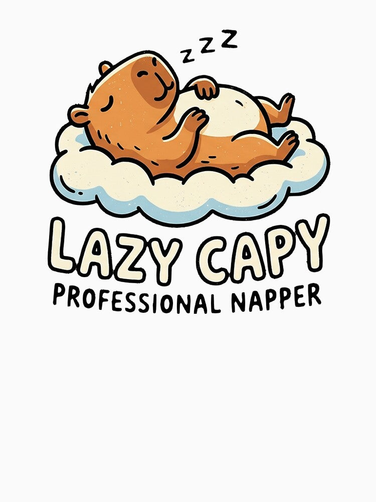 Lazy Capy Funny Capybara Napping Lazy Cute Capybara Introvert by Yellowriversss
