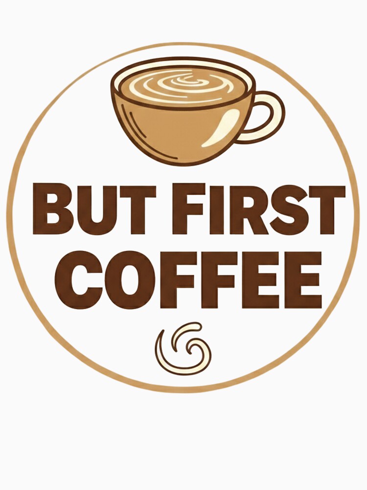 But First Coffee Funny Quote T-Shirt Design by DreamsMRC