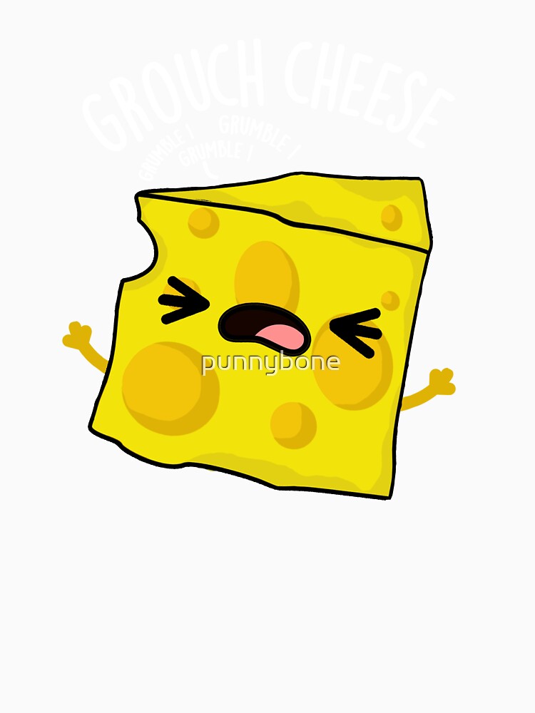 Grou-cheese Funny Cheese Pun (Dark BG) by punnybone